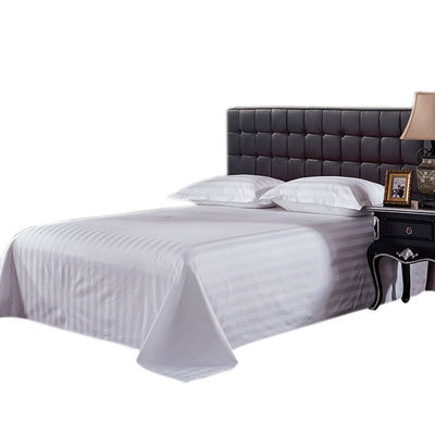 Cuenta de tejidos 40 Popular Pura 100% de algodón Satelado Sábana Blanco Setios de ropa de cama de lino adecuado