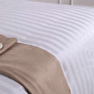 Cuenta de tejidos 40 Popular Pura 100% de algodón Satelado Sábana Blanco Setios de ropa de cama de lino adecuado