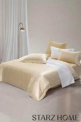 100% de algodón Sateen ropa de cama conjuntos estilo europeo 200S de doble hebra larga grapa