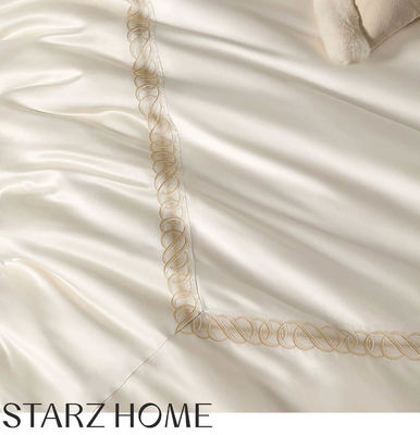 100% de algodón Sateen ropa de cama conjuntos estilo europeo 200S de doble hebra larga grapa