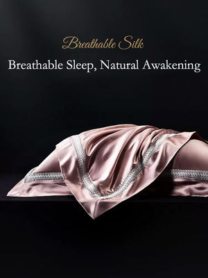 60 Número de tejidos Modelo sólido Tipo 19mm almohada compuesta de seda con funda de almohada