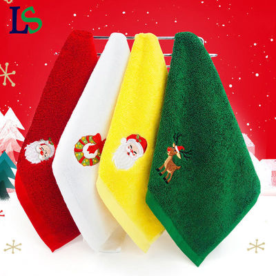 Conjunto de regalos de toallas de Navidad de 2023 Toallas de algodón hipoalergénicas en caja de regalos con bordados
