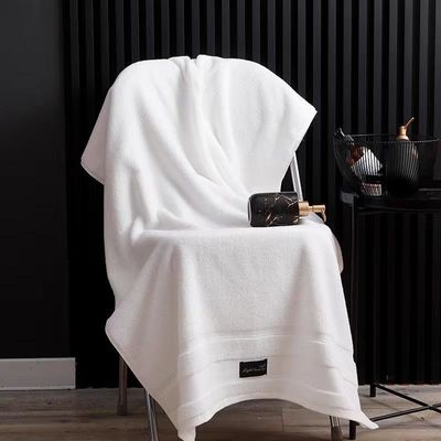Logotipo personalizado Conjunto de toallas de baño de algodón de lujo súper absorbente y suave para el baño del hotel