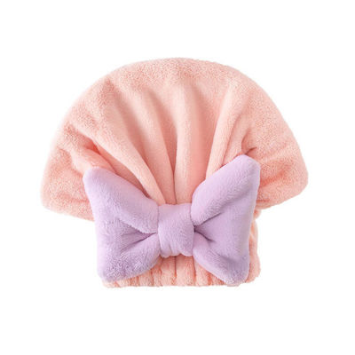 Turbante de cabello de doble capa de microfibra para el cabello Toalla de envoltura de cabello Varios colores para la opción