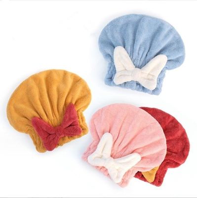 Turbante de cabello de doble capa de microfibra para el cabello Toalla de envoltura de cabello Varios colores para la opción
