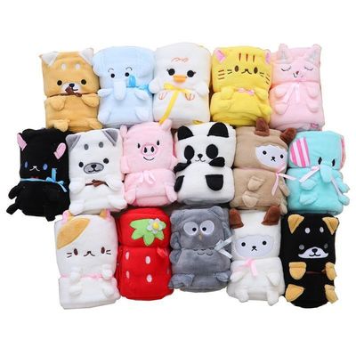 Blanco suave para bebés de 220 gramos para animales de dibujos animados Blanco de lana para ropa de cama
