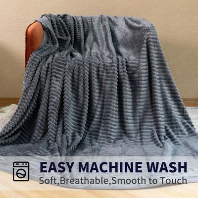Elegante Super suave teñido de lana polar de color sólido moderno lanzar manta para ropa de cama