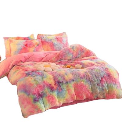 Cama de cama rosa hecha a mano con una manta de peluche con terciopelo artificial súper suave y una cubierta esponjosa