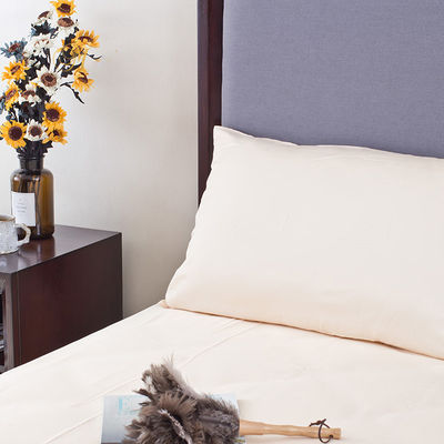 200TC Cuenta de hilos Set de ropa de cama de bambú de liocelula amarilla con material 100% de fibra orgánica