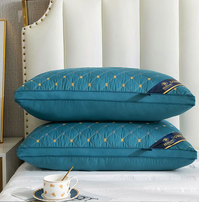 1.5-2 Kg Hilton almohada doble línea personalizada y suave almohadas de cama de hotel para descuentos calientes