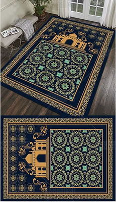 Alfombra de oración del Ramadán islámico gruesa 450g para el salón de la casa y la manta de oración musulmana