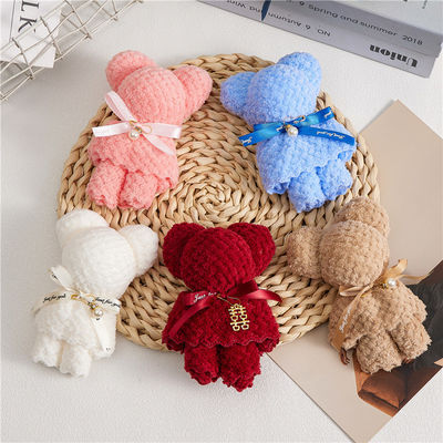 Cuadrado Teddy Bear Plush juguete relleno Toallas para juguetes de niños Regalo de Navidad