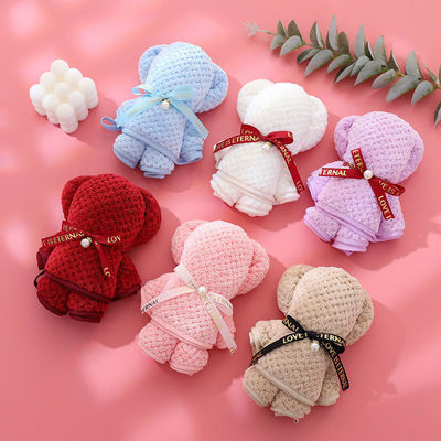 Cuadrado Teddy Bear Plush juguete relleno Toallas para juguetes de niños Regalo de Navidad