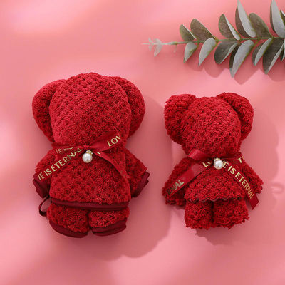 Cuadrado Teddy Bear Plush juguete relleno Toallas para juguetes de niños Regalo de Navidad