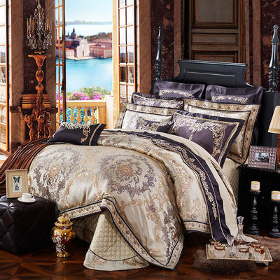 Agregue un toque de lujo a su hotel con este conjunto de Jacquard de estilo europeo sostenible