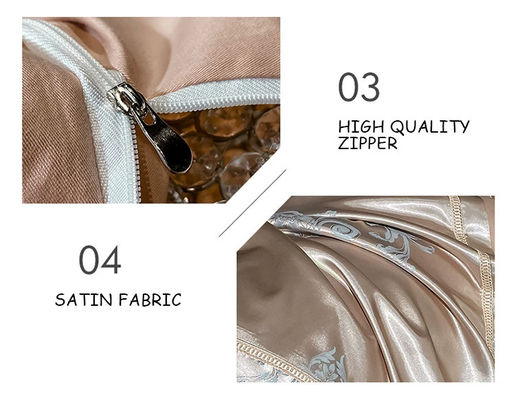 Jacquard de boda Impreso de lujo King Size Set de cama de seda de satén para una comodidad sostenible