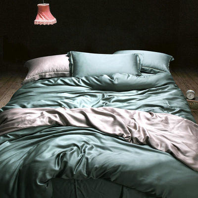 Home Set de ropa de cama Oeko-tex Certificado Lenzing Tencel cubierta de edredón y sábanas de seda suave