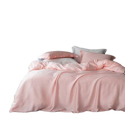 Home Set de ropa de cama Oeko-tex Certificado Lenzing Tencel cubierta de edredón y sábanas de seda suave