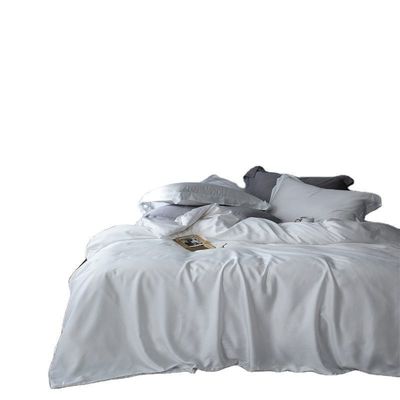 Home Set de ropa de cama Oeko-tex Certificado Lenzing Tencel cubierta de edredón y sábanas de seda suave