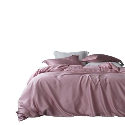 Home Set de ropa de cama Oeko-tex Certificado Lenzing Tencel cubierta de edredón y sábanas de seda suave