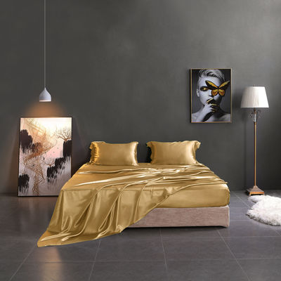 Impresión Reactiva de lujo de seda de satén ropa de cama Set de morera pura 19 Mamá seda 4pcs para el hogar