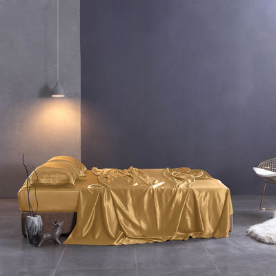 Impresión Reactiva de lujo de seda de satén ropa de cama Set de morera pura 19 Mamá seda 4pcs para el hogar