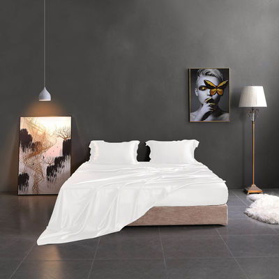 Impresión Reactiva de lujo de seda de satén ropa de cama Set de morera pura 19 Mamá seda 4pcs para el hogar