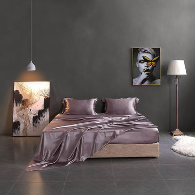 Impresión Reactiva de lujo de seda de satén ropa de cama Set de morera pura 19 Mamá seda 4pcs para el hogar