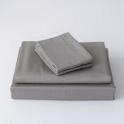 300TC Sábanas de bambú tamaño estándar y patrón sólido para un conjunto de ropa de cama de lujo
