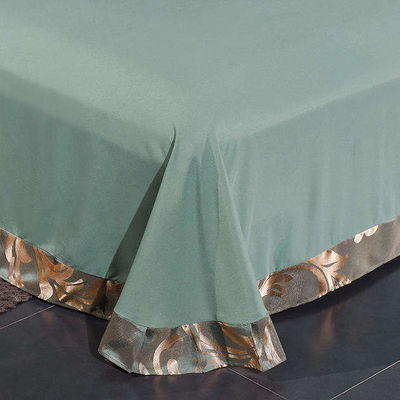 Estilo europeo Hotel de lujo de seda de satén Exquisita ropa de cama de jacquard Conjunto de ventaja sólida