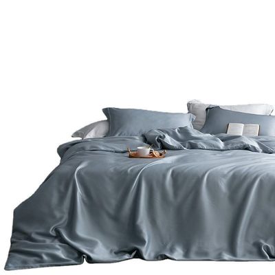 Tamaño Estándar Cubierta Real de Seda Reina Rey Cubierta de Consolador Set de Cama de Color Sólido