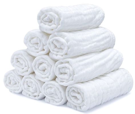 Cuadrados de muselina de algodón 100% sostenible para bebés unisex Ropa facial de muselina reutilizable