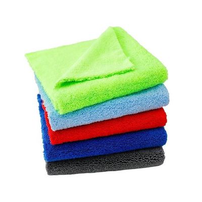 Toalla de fibra microfibra sin bordes para vehículos de 40*40 cm de absorción ultra gruesa y secado rápido