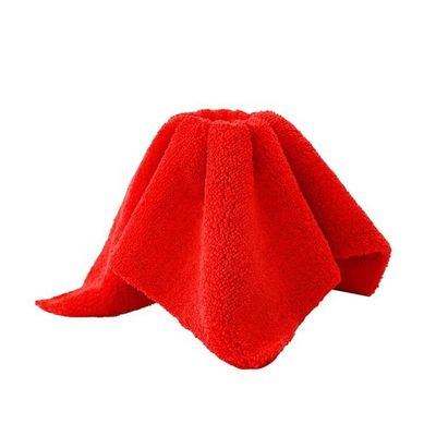 Toalla de fibra microfibra sin bordes para vehículos de 40*40 cm de absorción ultra gruesa y secado rápido