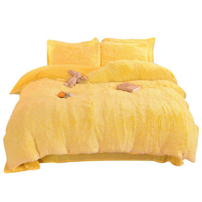 Color del arco iris Peludo Falso Veludo Fluffy Plush Cama Blanda Conjunto 4 Piezas Perfecto para el Hogar