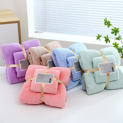 Adultos y niños Toallas para el rostro y la mano Conjuntos de toallas de terciopelo de coral suave absorbente para todas las edades