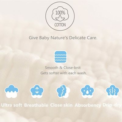 Registro de bebés Es necesario Cuadrado paños de baño para bebés Conjunto suave y suave 12 x 12 pulgadas