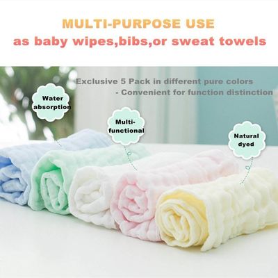 Registro de bebés Es necesario Cuadrado paños de baño para bebés Conjunto suave y suave 12 x 12 pulgadas