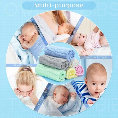 Registro de bebés Es necesario Cuadrado paños de baño para bebés Conjunto suave y suave 12 x 12 pulgadas