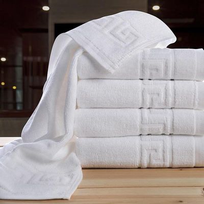 Comfort Hotel Luxury Jacquard Toallas de baño blancas 100% de algodón Toallas de playa grandes para OEM