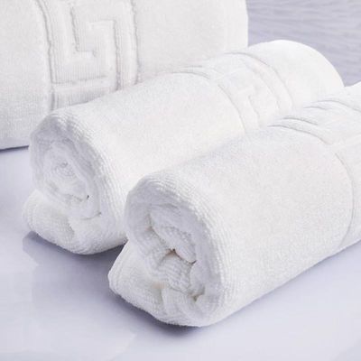 Comfort Hotel Luxury Jacquard Toallas de baño blancas 100% de algodón Toallas de playa grandes para OEM
