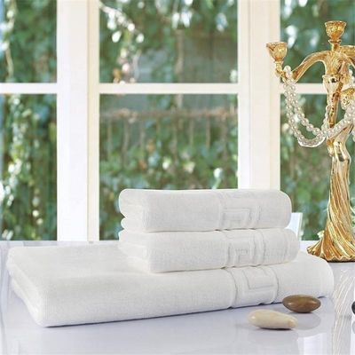 Comfort Hotel Luxury Jacquard Toallas de baño blancas 100% de algodón Toallas de playa grandes para OEM
