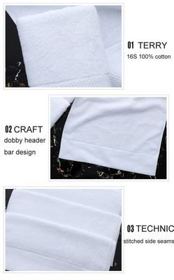 Comfort Hotel Luxury Jacquard Toallas de baño blancas 100% de algodón Toallas de playa grandes para OEM