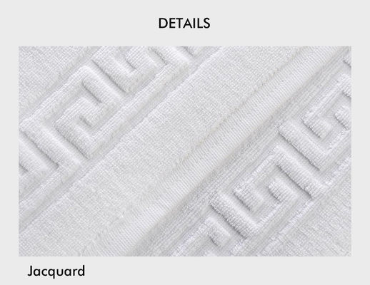 Comfort Hotel Luxury Jacquard Toallas de baño blancas 100% de algodón Toallas de playa grandes para OEM