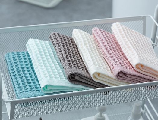 30*34cm Reutilizables Waffle tejido Toallas de cocina 100% de algodón Plato para sus necesidades de limpieza