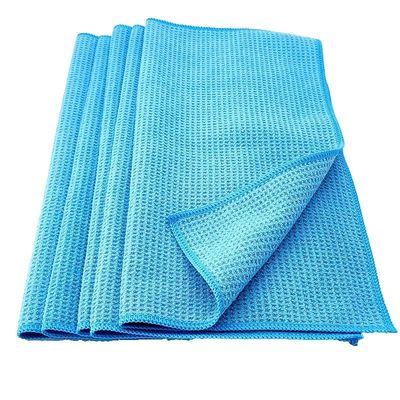 Producto de cuidado del automóvil de microfibra de poliéster 380 GSM Waffle Tejido Toallas de secado para detalle