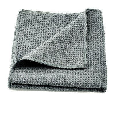 Producto de cuidado del automóvil de microfibra de poliéster 380 GSM Waffle Tejido Toallas de secado para detalle