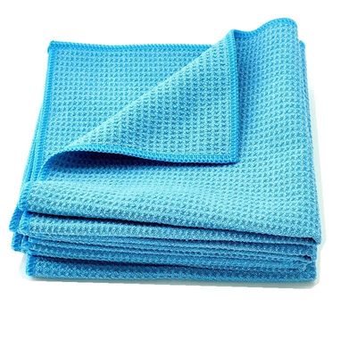 Producto de cuidado del automóvil de microfibra de poliéster 380 GSM Waffle Tejido Toallas de secado para detalle