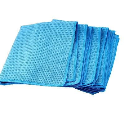 Producto de cuidado del automóvil de microfibra de poliéster 380 GSM Waffle Tejido Toallas de secado para detalle