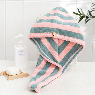 Turbante de secado de cabello de microfibra altamente absorbente para secar rápidamente el cabello largo grueso rizado